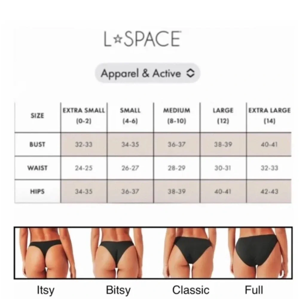 💚 L*SPACE 💚 Cabana Bitsy Bikini Bottom XS Mojito Green NWOT 🍸‎